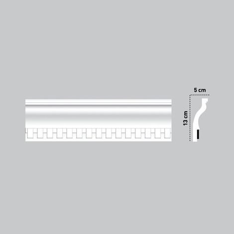€1,80ml  STOCK . Pacco da 110ml di cornice decorativa in polistirolo compatto XPS 130X50x2000 LDK05