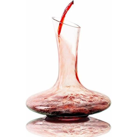 Décanteur, Soufflé À Main Carafes À Décanter En Verre Cristal Sans Plomb, Aérateur De Vin Avec Bec Verseurs Pour Vin, Accessoires Pour Vin Avec Boite Cadeau, Carafe De Vin Détient Vin 1800 Ml (1/5)