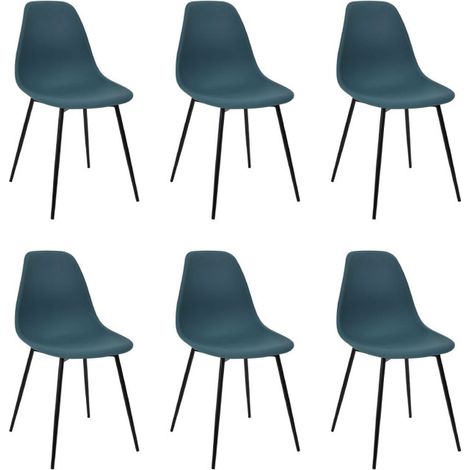 Lot de 6 Chaises "Gustav" 87cm Bleu (1/5)
