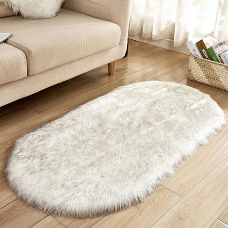 Tapis Faux Peau De Mouton - 40x60 cm - Doux Et Moelleux - Pour Chambre À Coucher, Canapé, Fauteuil Ou Bureau - 1 Pièce (1/5)