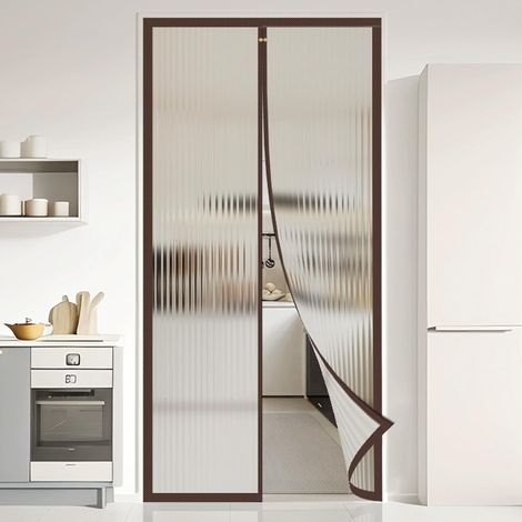 Rideau Porte Isolant Thermique Magnétique Translucide,Coupe-vent (1/5)