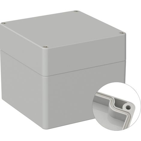TRU COMPONENTS  TC-9065512 Outdoor-Gehäuse 122 x 120 x 105  Polycarbonat  Lichtgrau (RAL 7035) 1 St.