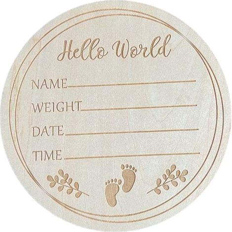 Annonce de naissance personnalisée, panneau en bois gravé avec le prénom du bébé, accessoires photo pour nouveau-né