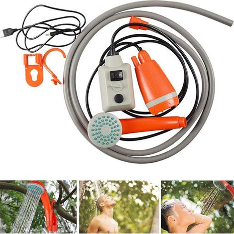Douche extérieure, douche pour dortoir/maison, douche portable rechargeable par USB pour camping/véhicule, pompe à eau portable (1/5)