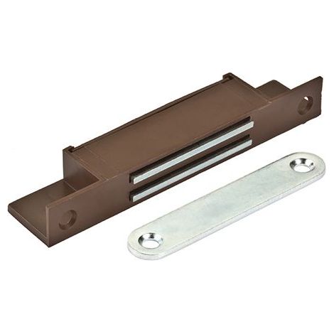 Chiusure magnetiche da incasso o da applicare - forza 12 kg. - marrone - 2 pz.