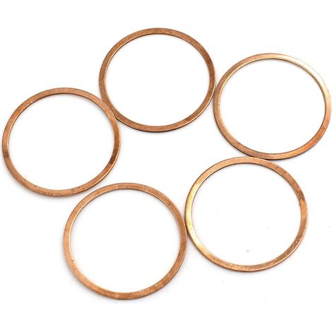 Cuivre Rondelles 40mm Interne Diamètre Anneaux Joints étanchéité Raccord Ensemble de 5 (1/4)