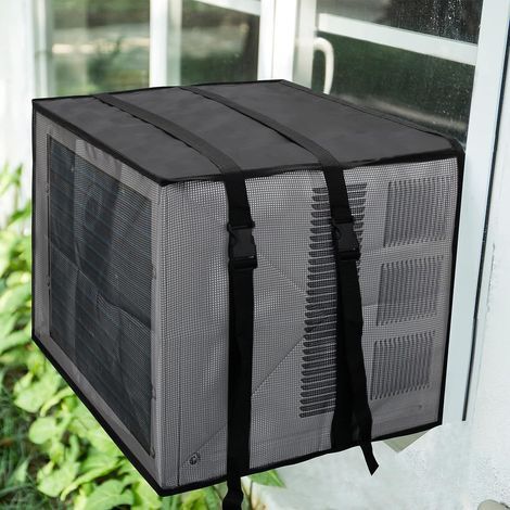 Couverture de climatiseur - Housses de climatiseur en tissu Oxford très résistantes pour unités de fenêtre avec sangles réglables Grandes couvertures d'unité AC étanches pour l'extérieur (1/5)