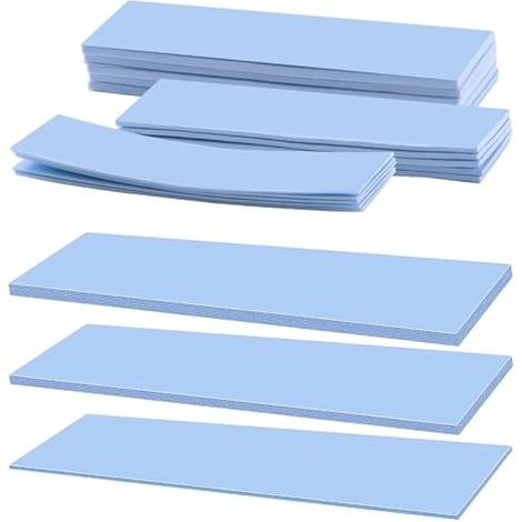 15 Pièces Tampons Thermiques en Silicone avec Conductivité Thermique 6.0 W/mk, Chaque Épaisseur 0.5/1/ 1.5 mm Conducteurs Thermiques en Silicone Épais, pour SSD CPU GPU LED IC