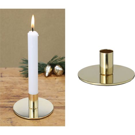Novaliv Standkerzenhalter Stabkerzenhalter Gold (1/5)