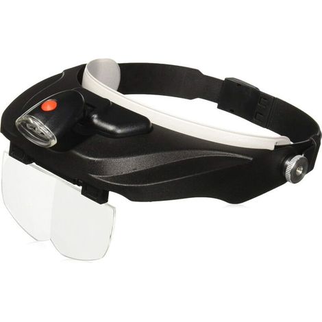 Deluxe loupe serre-tête de la Série PRO avec fonction éclairage par LED et quatre lentilles de rechange (CP-60) (1/3)
