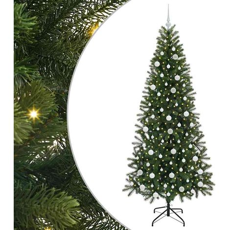 Albero di Natale Albero natalizio Albero festivo artificiale con 300 LED Verde 210 cm PE e PVC (1/5)