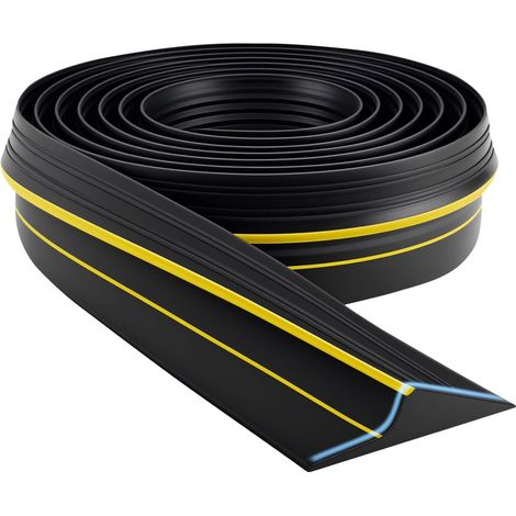 Universal Garage Door Seal Strip 3M Rubber Bottom Threshold Seals and Draught Excluder Weather Stripping（90mm(W) x 15mm(H) x 3m(L)）