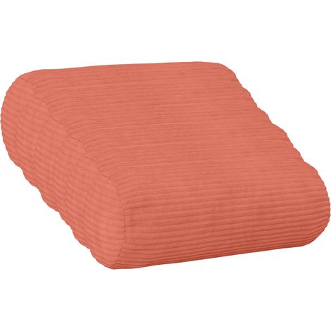 vidaXL Funda de almohada 6 uds. HEERLEN Rojo Naranja Ø 15 x 40 cm pana (1/5)