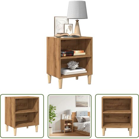 vidaXL Nachttisch Artisan-Eiche 40x30x50 cm Holzwerkstoff (1/5)