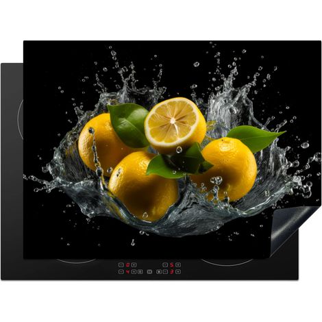 PROTECTION PLAQUE INDUCTION Citron - Fruit - Jaune - Noir Couvre Plaque De Cuisson 71x52 cm (1/5)