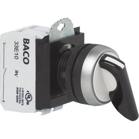 BACO BAL21MR03A L21MR03A Interruttore Anello frontale in plastica, cromato Nero 2 x 45 ° 1 pz. (1/2)