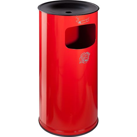 VAR, Combiné cendrier-poubelle anti-feu, tôle d'acier,