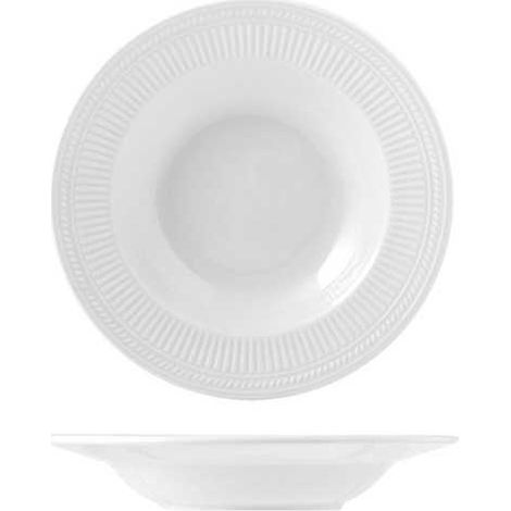 Plato Hondo de Porcelana Ala Dorique 6 Unidades