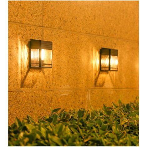 Deux lumières solaires extérieures en tungstène pour clôture à lumière chaude, lumières décoratives extérieures pour cour, porche, patio, allée (1/5)