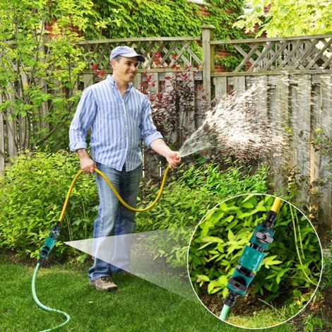 1 Vanne arrêt, raccord rapide plastique, contrôle débit eau, poignée TPR antidérapante, tuyau arrosage jardin (1/5)