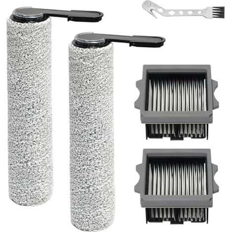 Ricambio applicabile per Tineco Floor One Stretch S6/i6 Stretch/i5 Stretch/S7 Stretch Ultra/Steam/S9 Artist, S7 Artist/Master, Switch S 6 S 7 Stretch/S6 stretch lite/Steam, 2 spazzole a rullo + 2 filt (1/5)