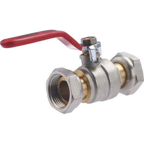 Noyon & Thiebault – Vanne d'arrêt quart de tour femelle écrou libre 20x27 – Compatible eau potable – Installation facile avec joint – Laiton durable