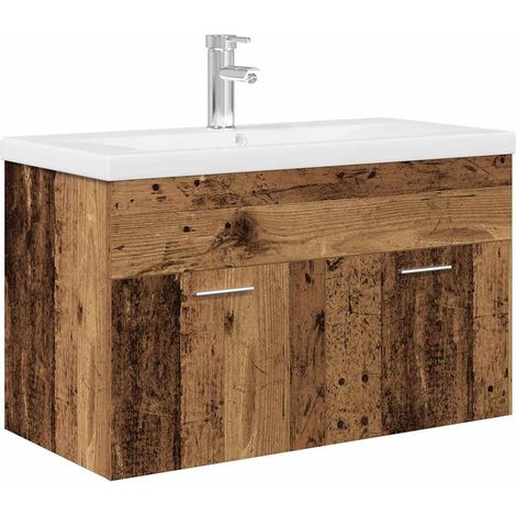 Maison Exclusive - Mobile Bagno Lavabo Integrato Legno Antico in Legno Multistrato