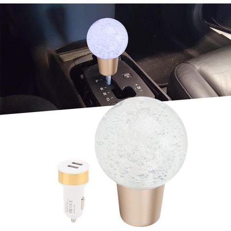 Universeller Schaltknauf mit LED-Kristallkugel, siebenfarbiger Touch-Startfunktion, Ambientebeleuchtung und Atmungslichteffekt (Batterie enthalten). Große Stückzahl. (1/5)