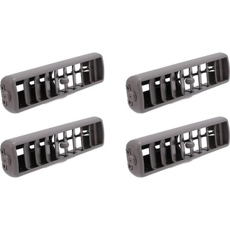 4X Rejilla de ventilación lateral del techo del coche para salida de aire acondicionado/panel de aire acondicionado, color gris, para instalación en Pajero V93 (1/2)