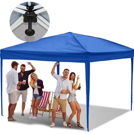 SWANEW Pergolato da giardino. Tenda da sole pieghevole. Protezione solare UV 50+. POP-UP Senza Muri blu 3x3m (1/5)