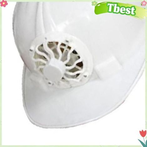 Tbest Casque de sécurité pour ventilateur Casque de sécurité avec ventilateur, refroidissement , quincaillerie anti-bruit Blanche (1/5)