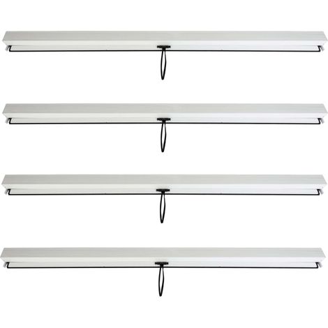 Seitenwand für Pergola HHG-263, 4er-Set Pavillon Rollo Ersatzseitenwand, Stoff/Textil sturmfest 3x3m weiß (1/5)