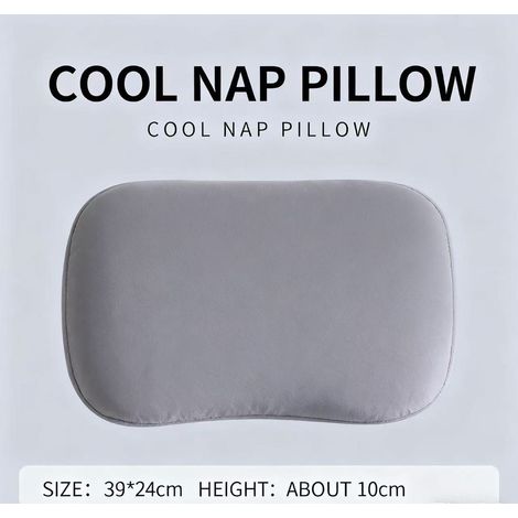 oreiller de sieste en soie glacée pour la pause déjeuner au bureau, oreiller de sieste pour étudiant, petit oreiller, coussin lombaire, oreiller pour enfant, éponge-AquaForge (1/2)