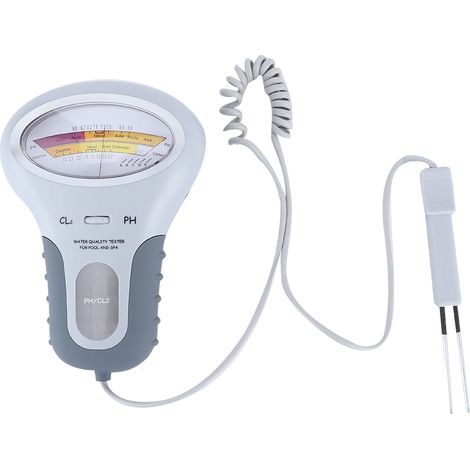 Tragbares 2-in-1-Wasserqualitätsmessgerät für pH-Wert, CL2 und Chlor für Schwimmbäder, Spas und Whirlpools (1/5)