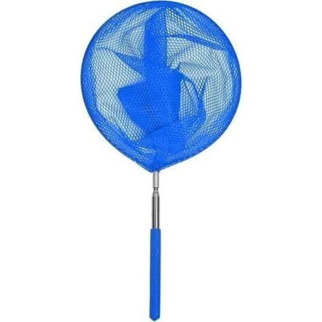Filet d'épuisette télescopique pour piscine Filet de nettoyage en acier inoxydable Épuisette télescopique pour bassin avec poteau télescopique pour femmes, hommes et (1/4)