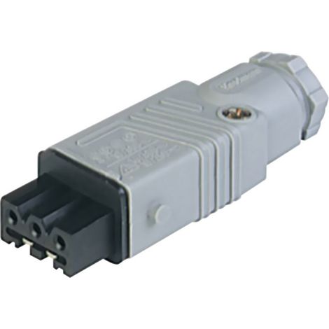 Hirschmann 932 140-106-1 Netz-Steckverbinder STAK Buchse, gerade Gesamtpolzahl: 3 + PE 16 A Grau 1 S