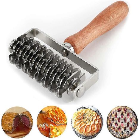 Coupe-pâte Ampseven - Coupe-pâte en acier inoxydable pour tartes, pizzas, pains et Wellington [DB] (1/5)