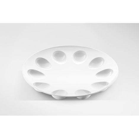 Plato de huevos "Buples" blancos