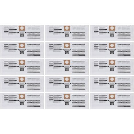 Sacs filtrants jetables pour aspirateur de 5 à 8 gallons, 15 pièces, sac de collecte de poussière, pièce de rechange Type E 90661 9066100 (1/5)