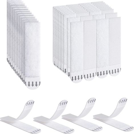 Strips Accrochage Image - 36 Paires - Adhésif Sans Perçage - Charge Moyenne - Pour Cadres Miroirs Horloges Décorations Murales - 70 x 16 mm