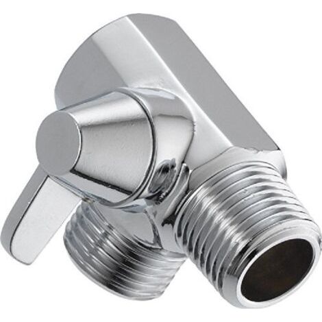 Inverseur de Douche, Adaptateur Universel de Dérivation 3 Voies en Laiton Chromé G1 / 2 "Adaptateur de Soupape en Forme de T pour Bras de Douche Monté