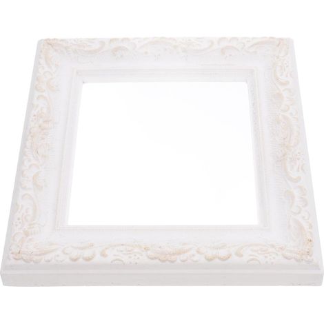 Cadre Photo Vintage Carré en Bois Blanc pour Affichage sur Table ou Mur, Style Rustique Élégant, pour Décoration DIY et Mariage