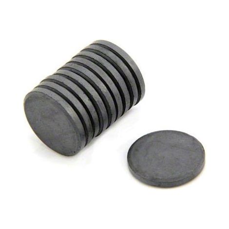 Y10 Ferrite Magnet Per Arti, Artigianato, Scienza E Fai -Da -Te - 20mm x 3mm Di Spessore - 0,6kg Di Tiro - Pacco Di 100