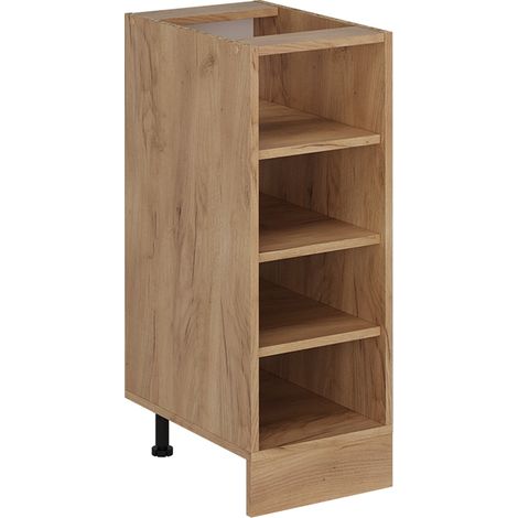 Scaffale da cucina R-Line, Quercia dorata, 30 cm senza piano di lavoro, Vicco