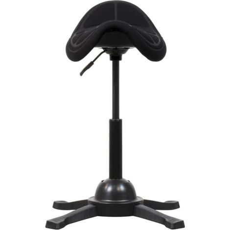 STIER Tabouret de selle avec siège creux hauteur d'assise 480-660 mm noir (1/4)