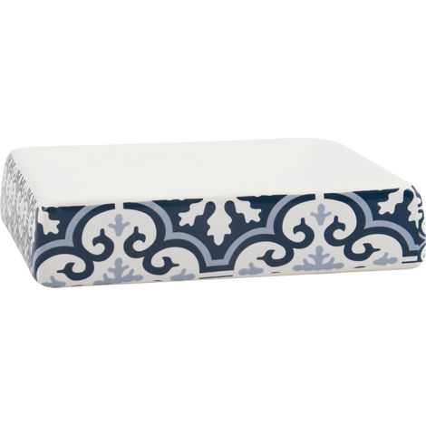 Jabonera de Cerámica AMADORA Azul y Blanco MSV