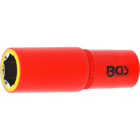 Douille pour Clé VDE Six Pans 12,5 mm (1/2) - 19 mm - Isolation Sécurisée et Précision, Acier - D-Work