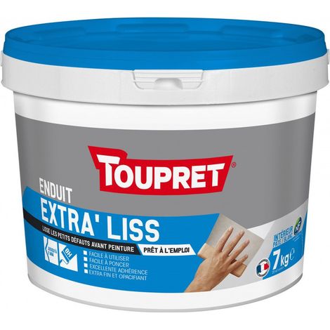 ENDUIT LISSAGE EXTRA FIN PATE 7KG BLC TOUPRET S.A BCLIP07