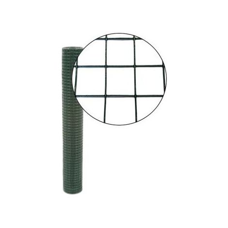 Grillage Soudé Vert - Maille Carrée 13mm - Longueur 25m - 1 mètre