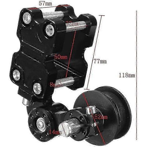 Galet tendeur de chaîne neuf pour moto/chopper/quad, universel, en alliage d'aluminium, noir/rouge/argent/bleu/or. (1/5)